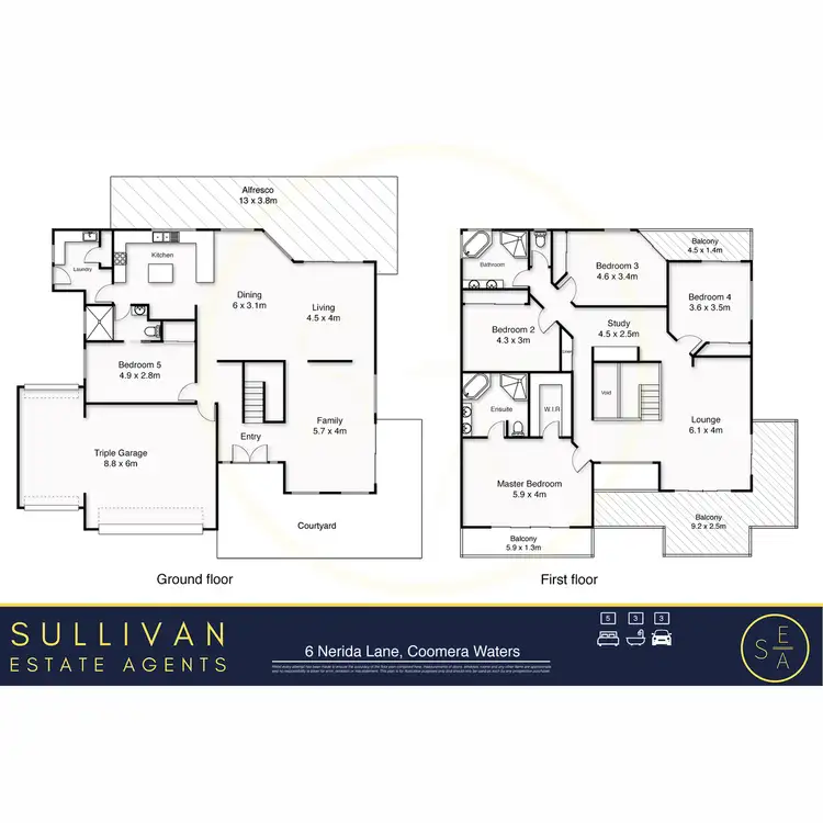 Floorplan of Homely house listing, 6 Nerida Lane, Coomera Waters QLD 4209