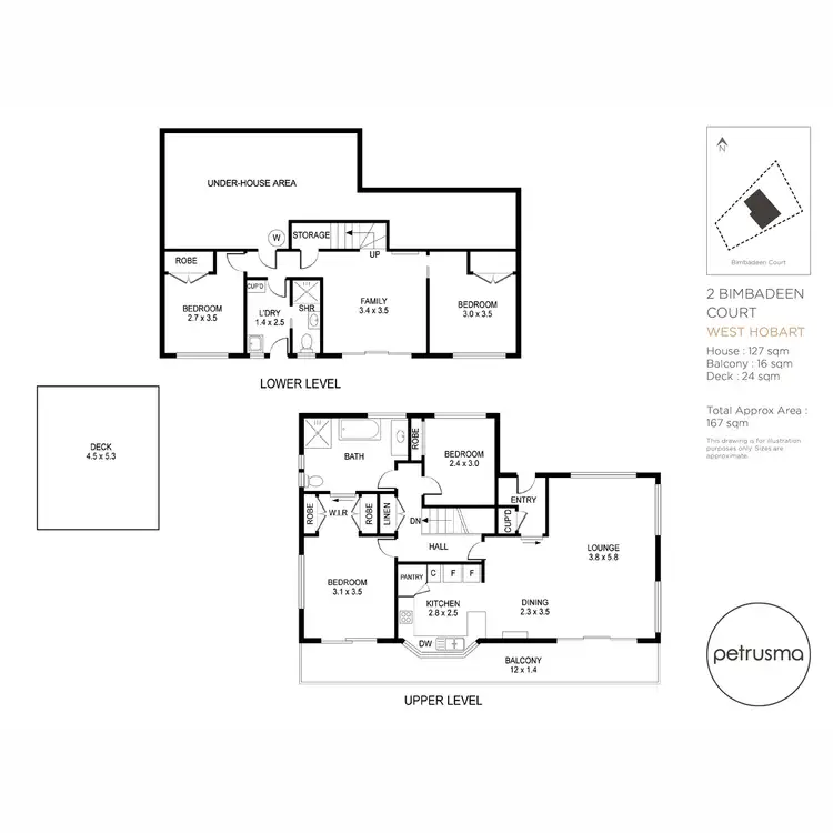 Floorplan of Homely house listing, 2 Bimbadeen Court, West Hobart TAS 7000