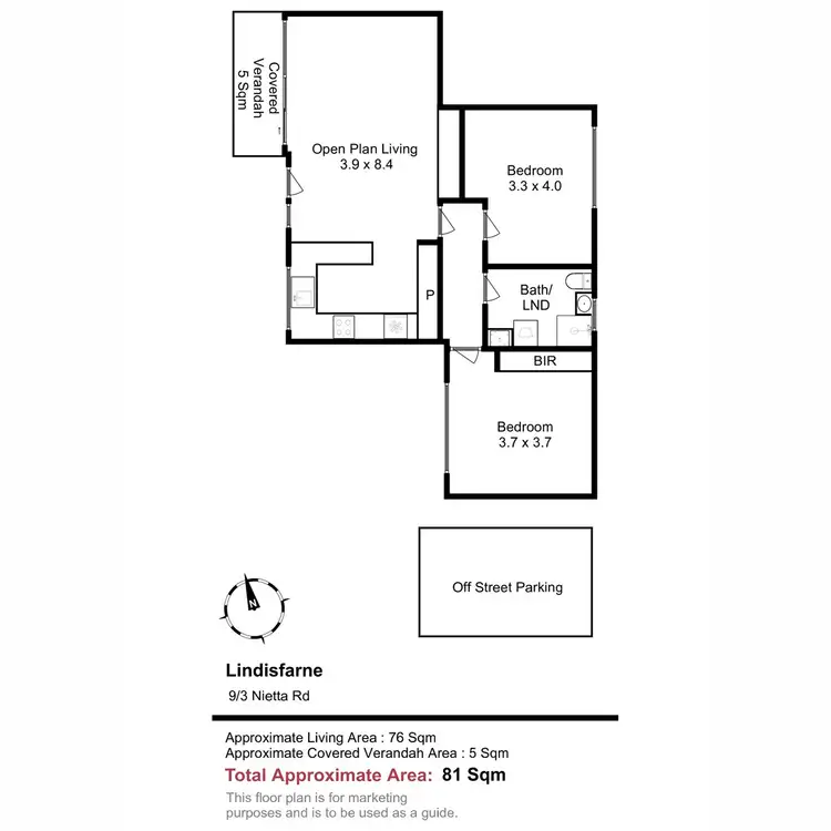 Floorplan of Homely unit listing, 9/3 Nietta Road, Lindisfarne TAS 7015
