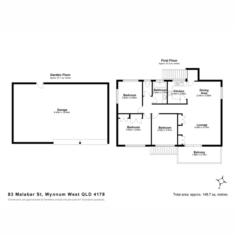 Floorplan of Homely house listing, 83 Malabar Street, Wynnum West QLD 4178