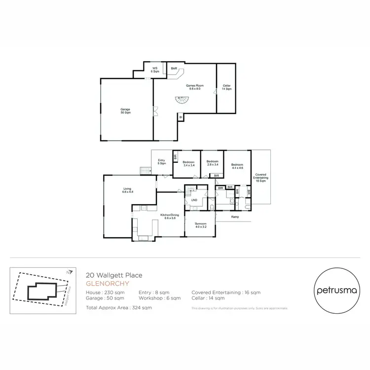 Floorplan of Homely house listing, 20 Walgett Place, Glenorchy TAS 7010
