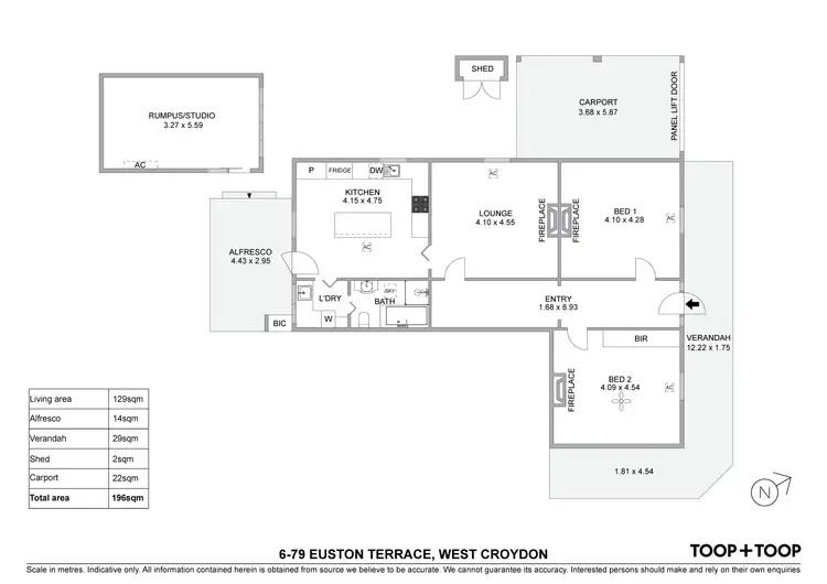 Floorplan of Homely unit listing, 6/79 Euston Terrace, West Croydon SA 5008