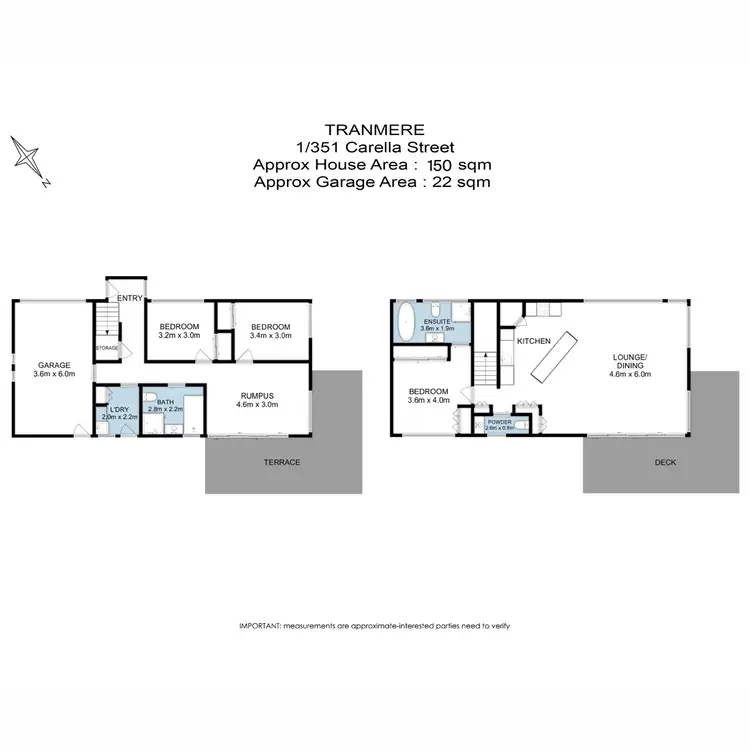 Floorplan of Homely townhouse listing, 1/351 Carella Street, Tranmere TAS 7018