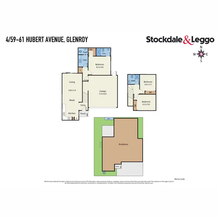 Floorplan of Homely townhouse listing, 4/59-61 Hubert Avenue, Glenroy VIC 3046