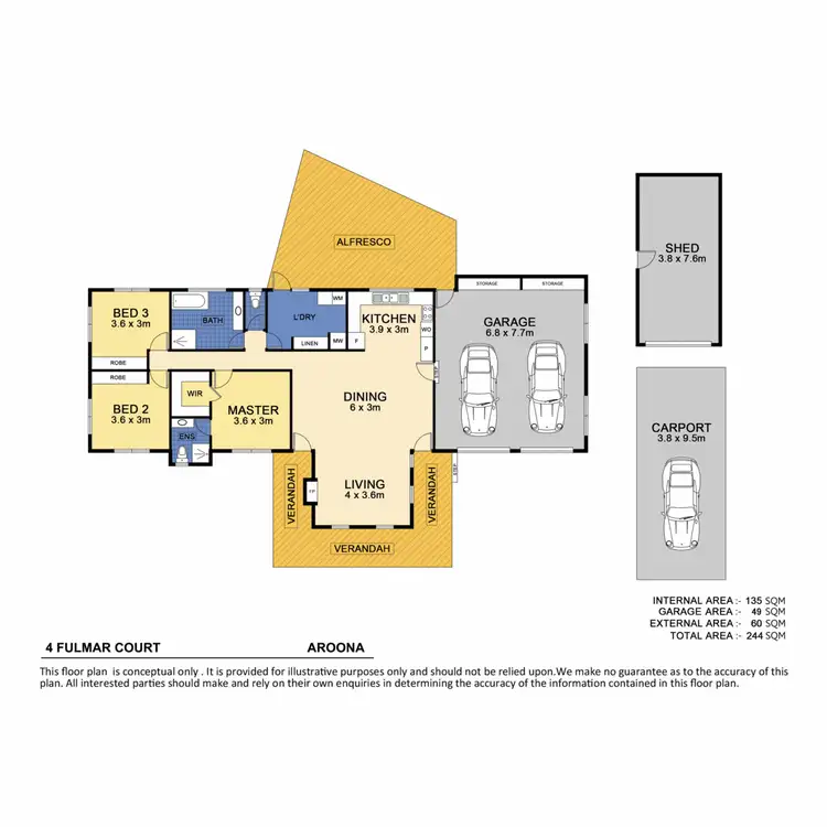 Floorplan of Homely house listing, 4 Fulmar Court, Aroona QLD 4551