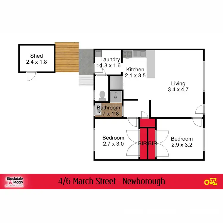 Floorplan of Homely unit listing, 4/6 March Street, Newborough VIC 3825
