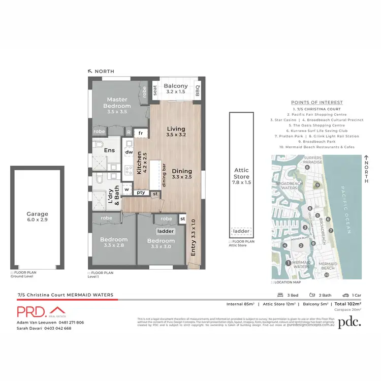 Floorplan of Homely apartment listing, 7/5 Christina Court, Mermaid Waters QLD 4218