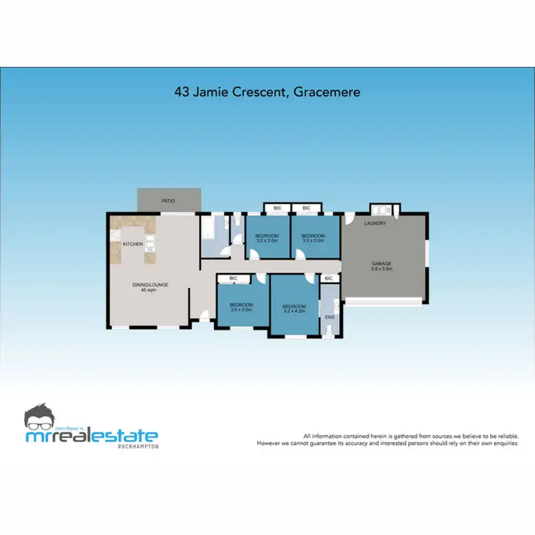 Floorplan of Homely house listing, 43 Jamie Crescent, Gracemere QLD 4702