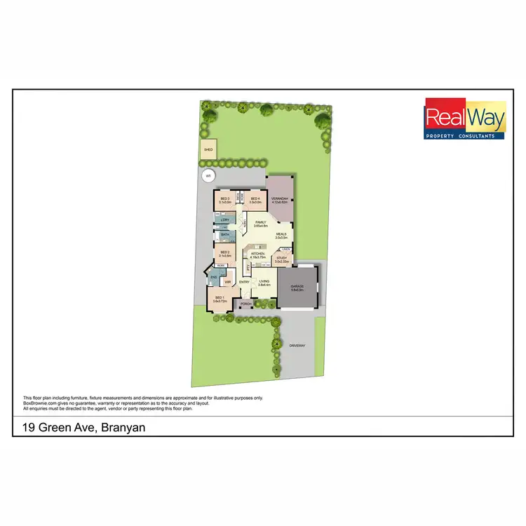 Floorplan of Homely house listing, 19 Green Avenue, Branyan QLD 4670