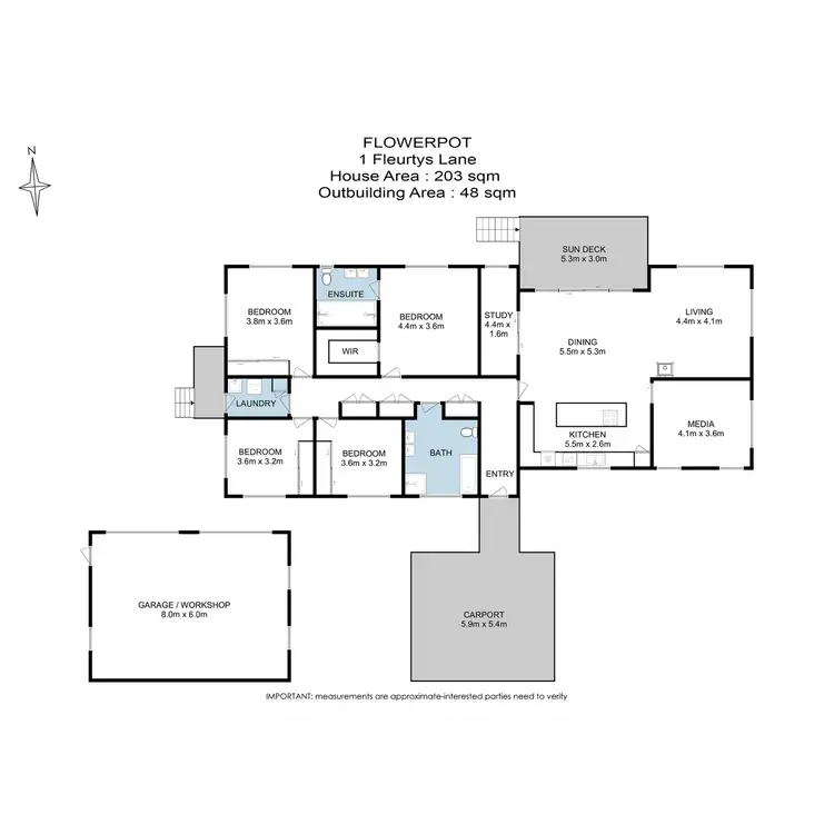 Floorplan of Homely house listing, 1 Fleurtys Lane, Flowerpot TAS 7163