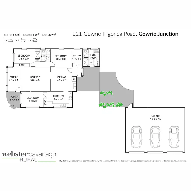 Floorplan of Homely rural property listing, 221 Gowrie Tilgonda Road, Gowrie Junction QLD 4352
