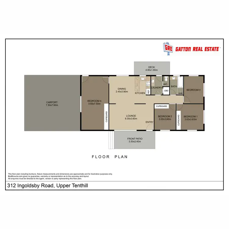 Floorplan of Homely house listing, 312 Ingoldsby Road, Upper Tenthill QLD 4343