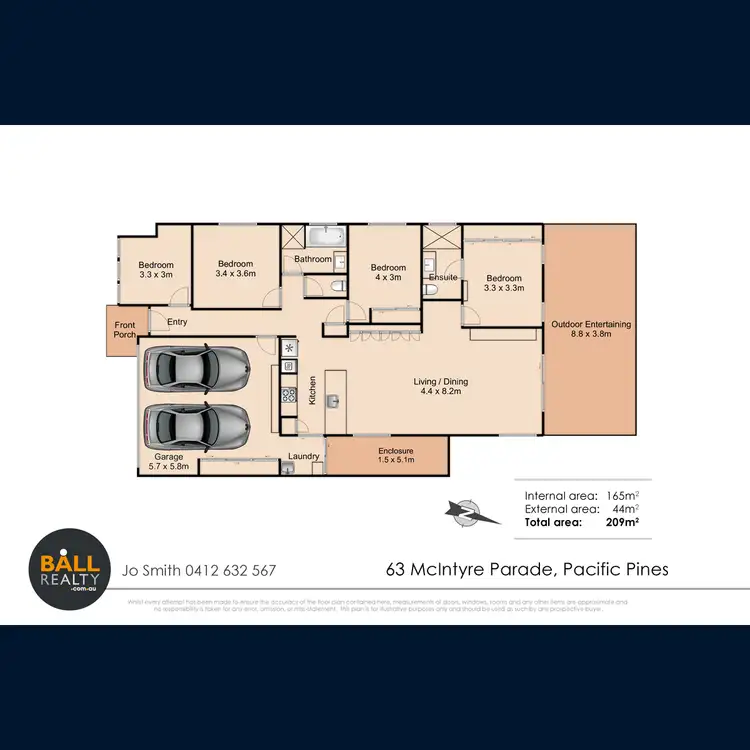 Floorplan of Homely house listing, 63 MacIntyre Parade, Pacific Pines QLD 4211