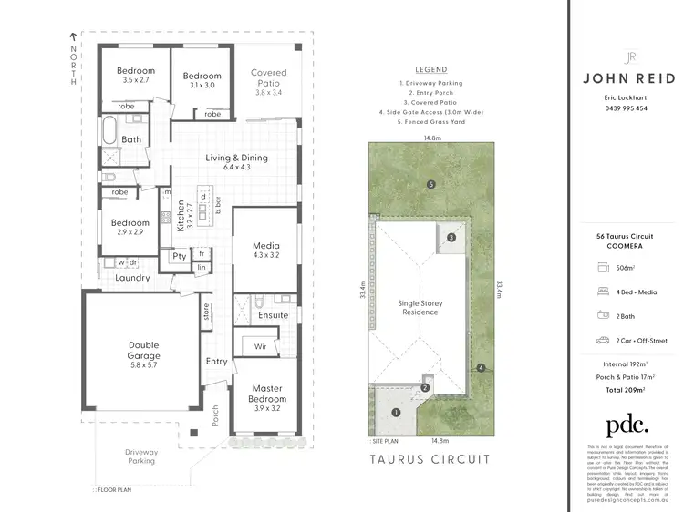 Floorplan of Homely house listing, 56 Taurus Circuit, Coomera QLD 4209