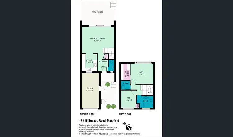 Floorplan of Homely townhouse listing, 17/15 Busaco Road, Marsfield NSW 2122