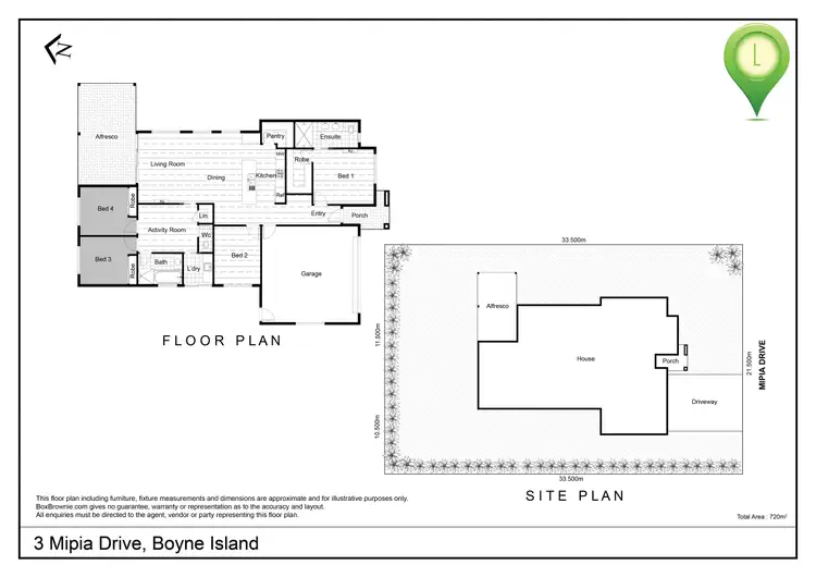 Floorplan of Homely house listing, 3 Mipia Drive, Boyne Island QLD 4680