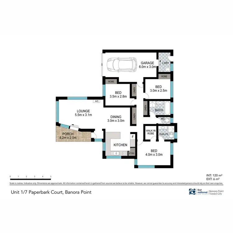 Floorplan of Homely semi-detached listing, 1/7 Paperbark Court, Banora Point NSW 2486