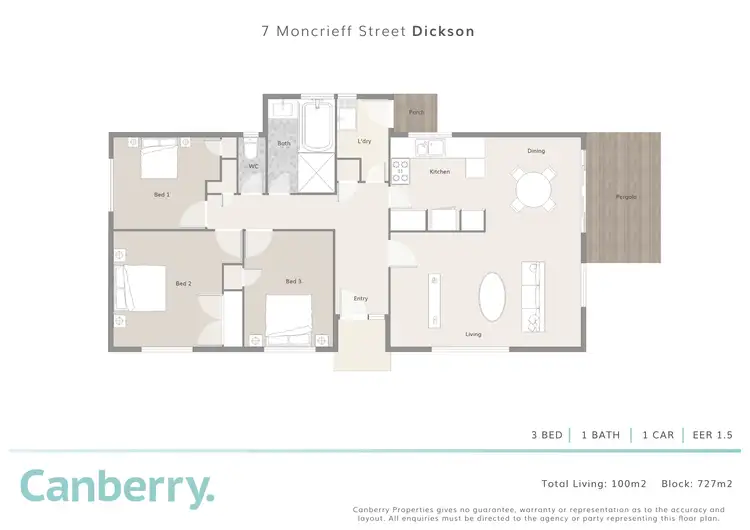 Floorplan of Homely house listing, 7 Moncrieff Street, Dickson ACT 2602