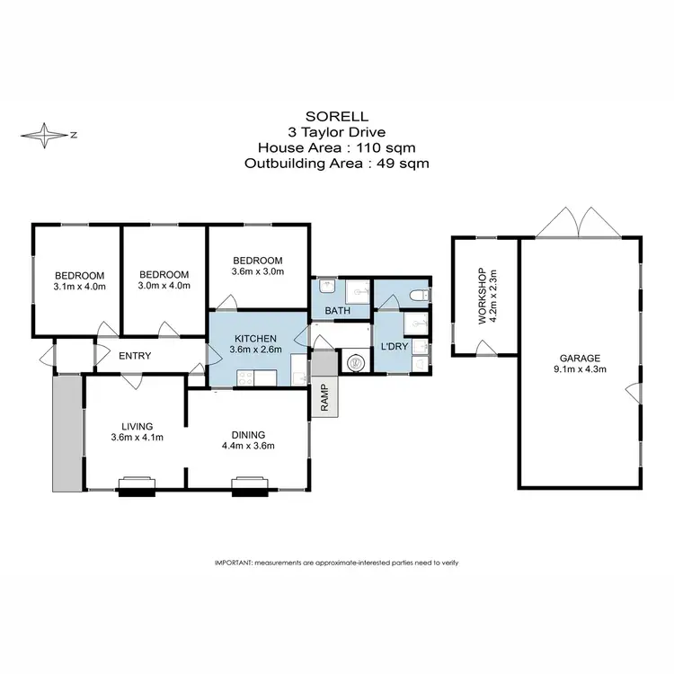 Floorplan of Homely house listing, 3 Taylor Drive, Sorell TAS 7172