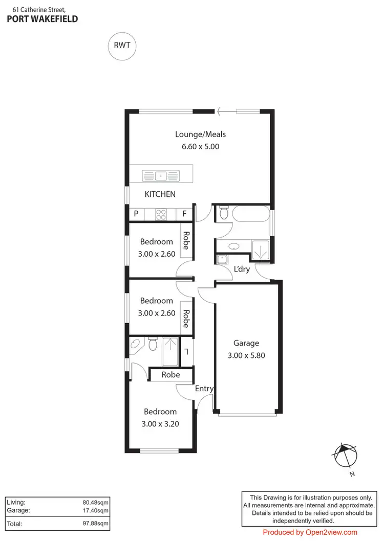 Floorplan of Homely house listing, 61 Catherine Street, Port Wakefield SA 5550