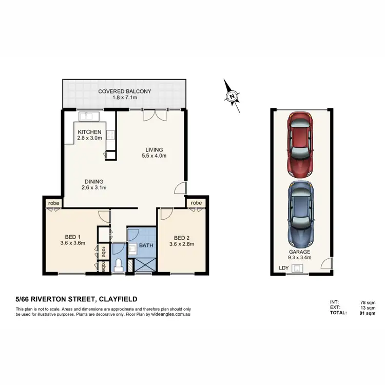 Floorplan of Homely unit listing, 5/66 Riverton Street, Clayfield QLD 4011