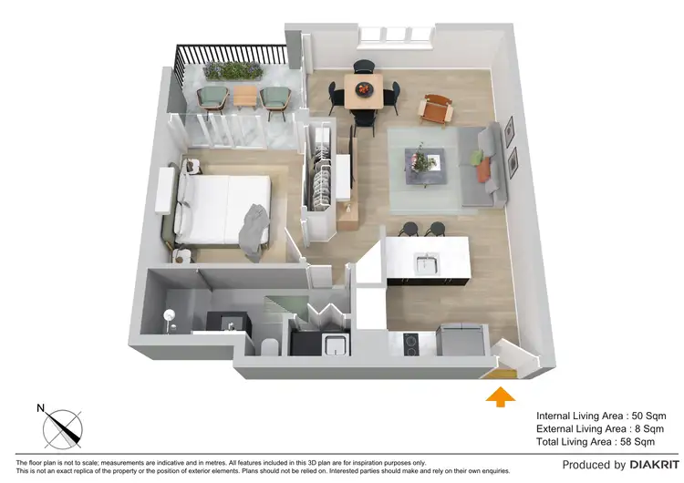 Floorplan of Homely unit listing, 703/398 St Pauls Terrace, Fortitude Valley QLD 4006