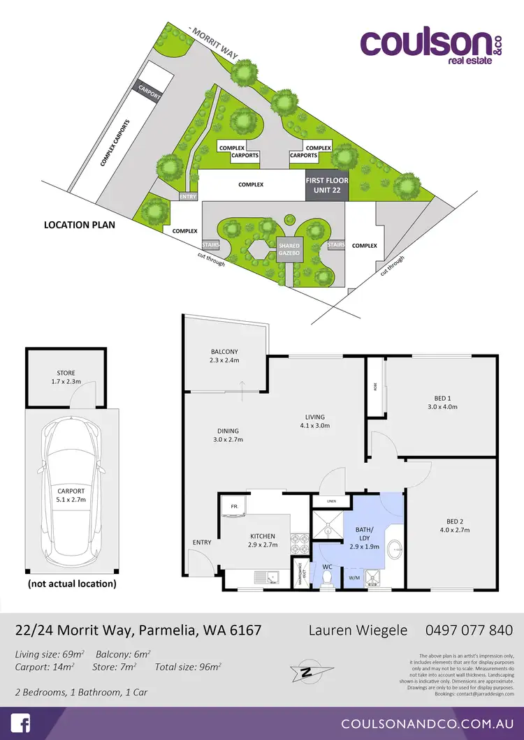 Floorplan of Homely apartment listing, 22/24 Morrit Way, Parmelia WA 6167
