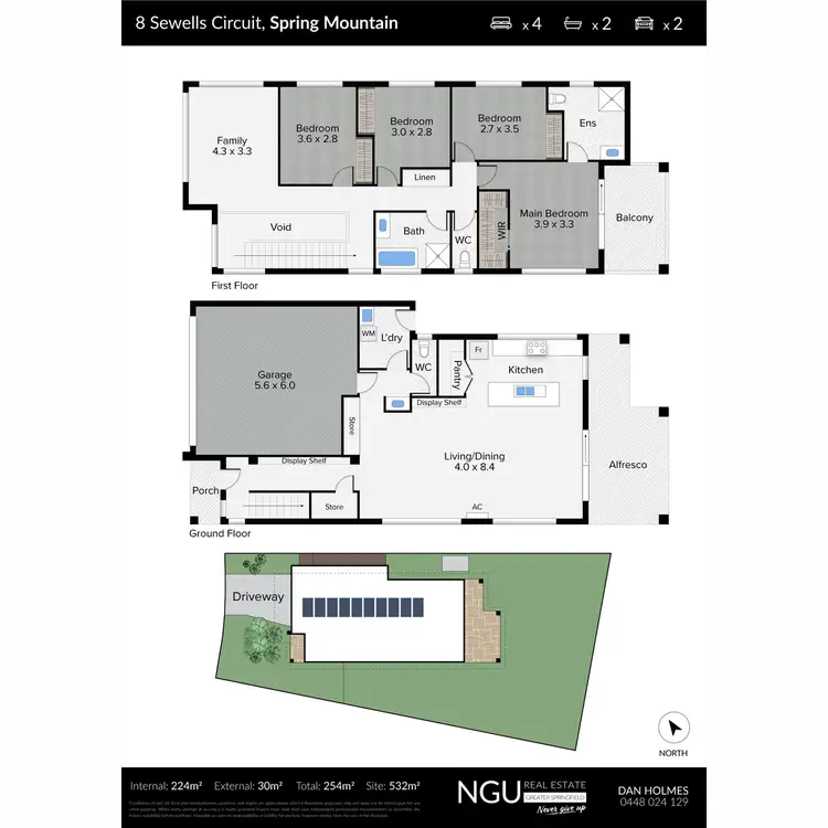 Floorplan of Homely house listing, 8 Sewells Circuit, Spring Mountain QLD 4300