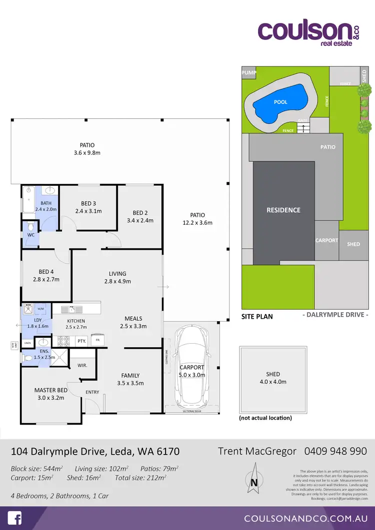Floorplan of Homely house listing, 104 Dalrymple Drive, Leda WA 6170