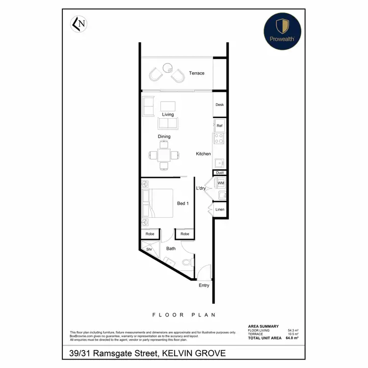 Floorplan of Homely apartment listing, 39/31 Ramsgate Street, Kelvin Grove QLD 4059
