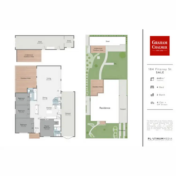 Floorplan of Homely house listing, 184 Fitzroy Street, Sale VIC 3850