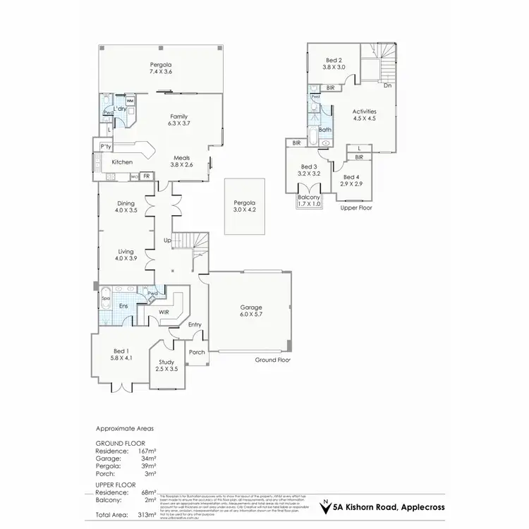 Floorplan of Homely house listing, 5A Kishorn Road, Applecross WA 6153