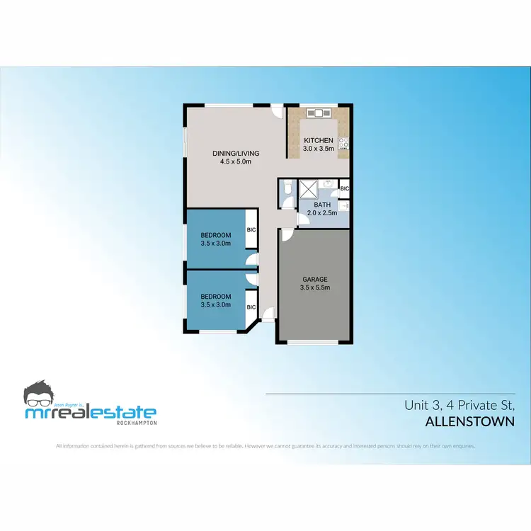 Floorplan of Homely unit listing, 3/4 Private Street, Allenstown QLD 4700