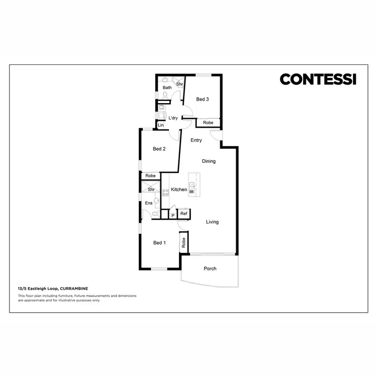 Floorplan of Homely apartment listing, 13/5 Eastleigh Loop, Currambine WA 6028