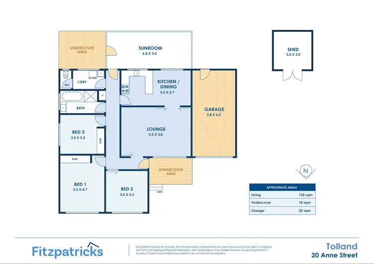 Floorplan of Homely house listing, 20 Anne Street, Tolland NSW 2650