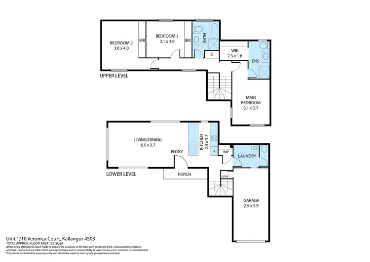 Floorplan of Homely townhouse listing, 1/10 Veronica Court, Kallangur QLD 4503