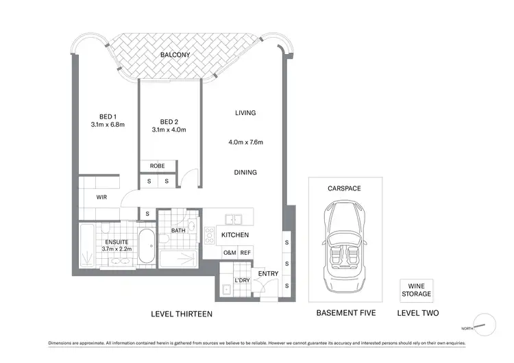 Floorplan of Homely apartment listing, 1301/71 Macquarie Street, Sydney NSW 2000