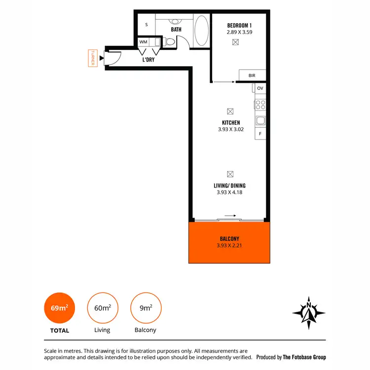 Floorplan of Homely apartment listing, 516/27 Colley Terrace, Glenelg SA 5045