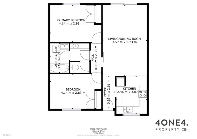 Floorplan of Homely unit listing, 6/27 Reynolds Road, Midway Point TAS 7171