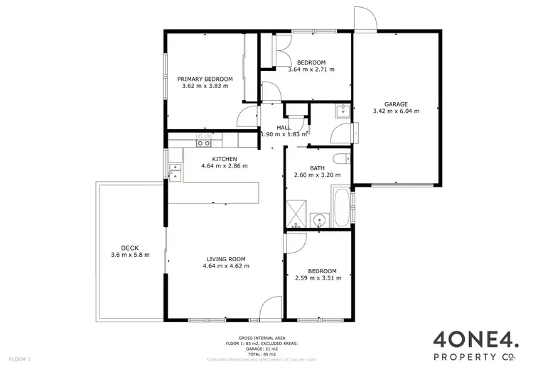 Floorplan of Homely house listing, 33 Boondar Street, Chigwell TAS 7011