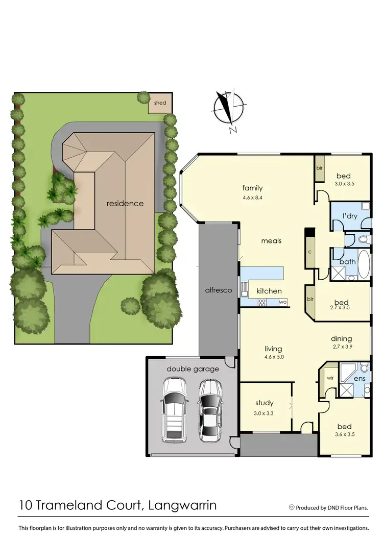 Floorplan of Homely house listing, 10 Trameland Court, Langwarrin VIC 3910