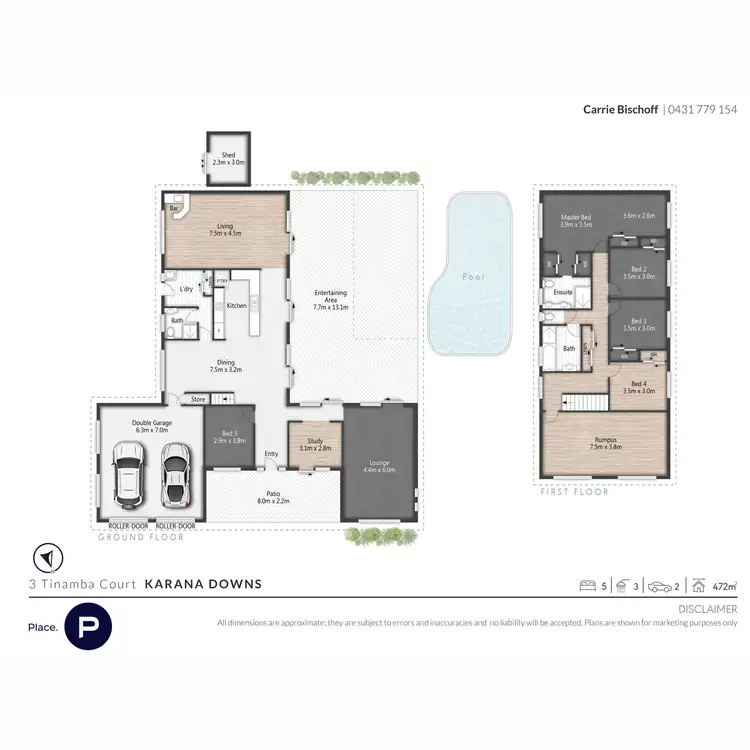 Floorplan of Homely house listing, 3 Tinamba Court, Karana Downs QLD 4306