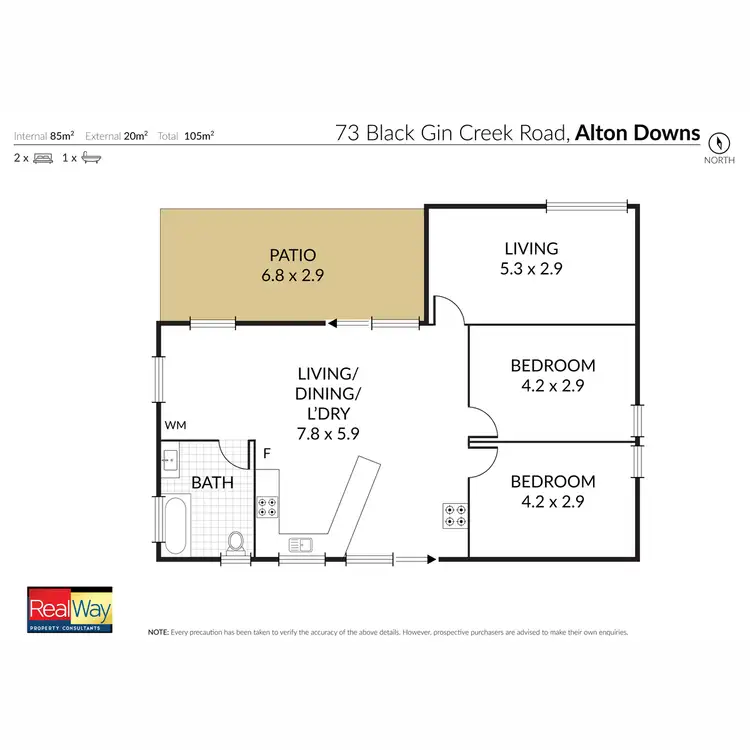 Floorplan of Homely house listing, 73 Black Gin Creek Road, Alton Downs QLD 4702