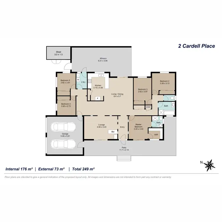 Floorplan of Homely house listing, 2 Cardell Place, Bracken Ridge QLD 4017