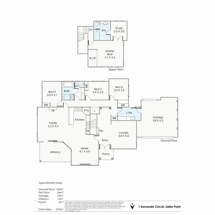 Floorplan of Homely house listing, 1 Kenneally Circuit, Salter Point WA 6152