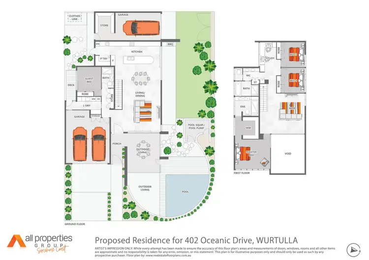 Floorplan of Homely land listing, 402 Oceanic Drive, Wurtulla QLD 4575