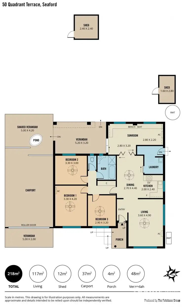 Floorplan of Homely house listing, 50 Quadrant Terrace, Seaford SA 5169