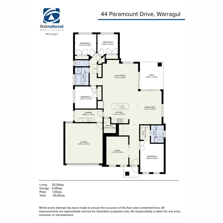 Floorplan of Homely house listing, 44 Paramount Drive, Warragul VIC 3820