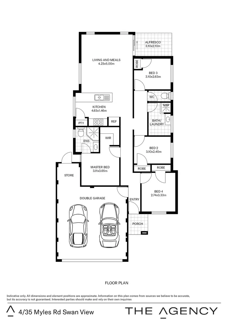 Floorplan of Homely house listing, 4/35 Myles Road, Swan View WA 6056