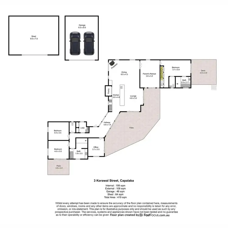 Floorplan of Homely house listing, 3 Korawal Street, Capalaba QLD 4157